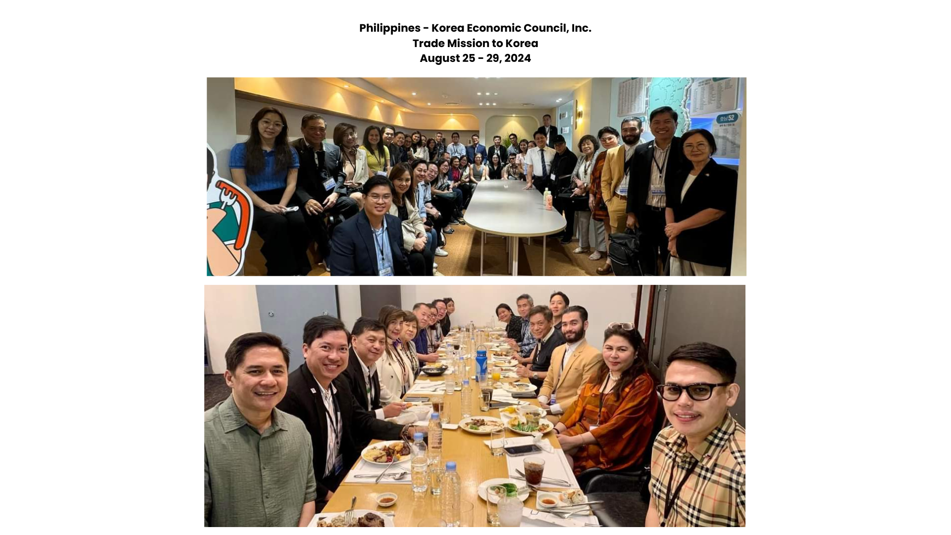 2024 - Philippines - Korea Economic Council, Inc. | Trade Mission to Korea | August 25 - 29 — archival photograph