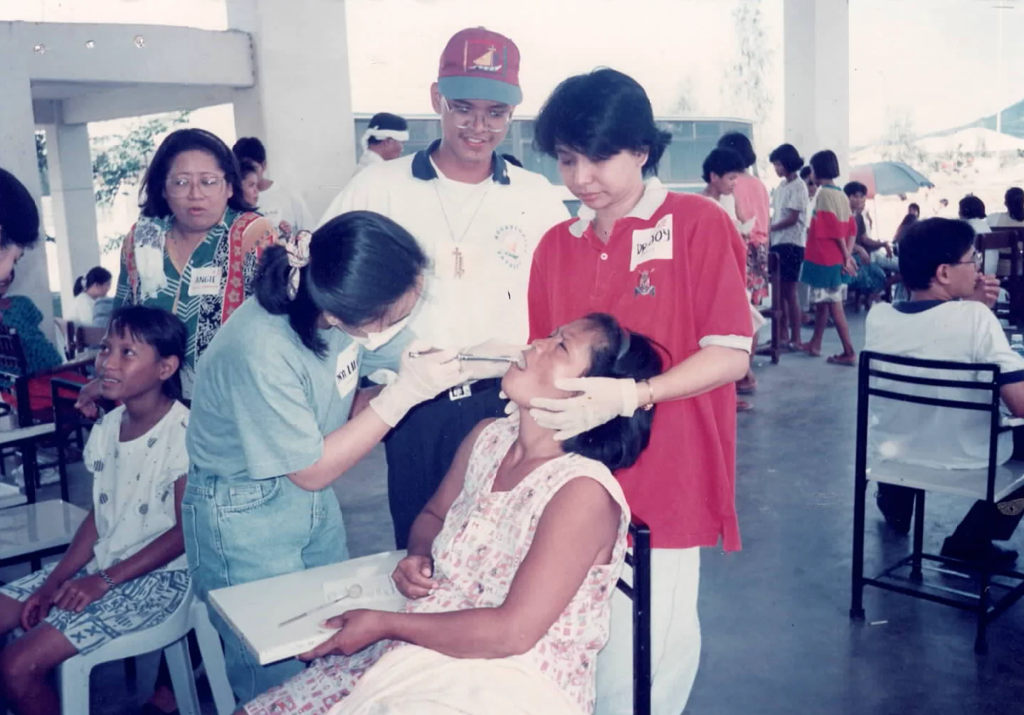 Dental care being provided during a Sacred Heart community mission