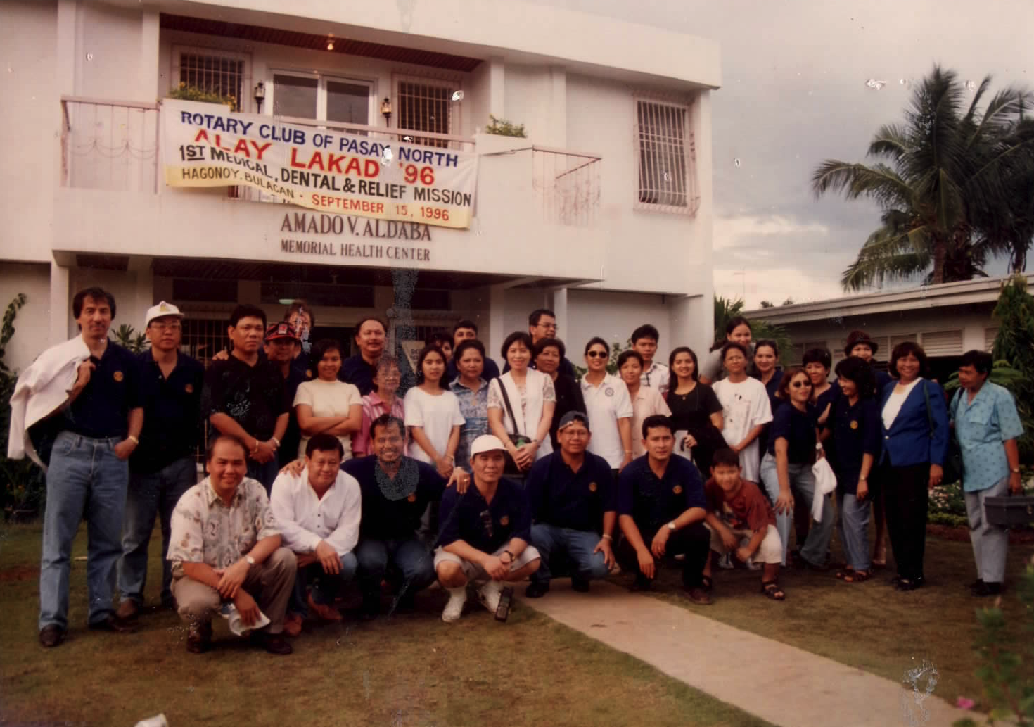 Medical, dental, and relief mission team gathered at Amado V. Aldaba Memorial Health Center